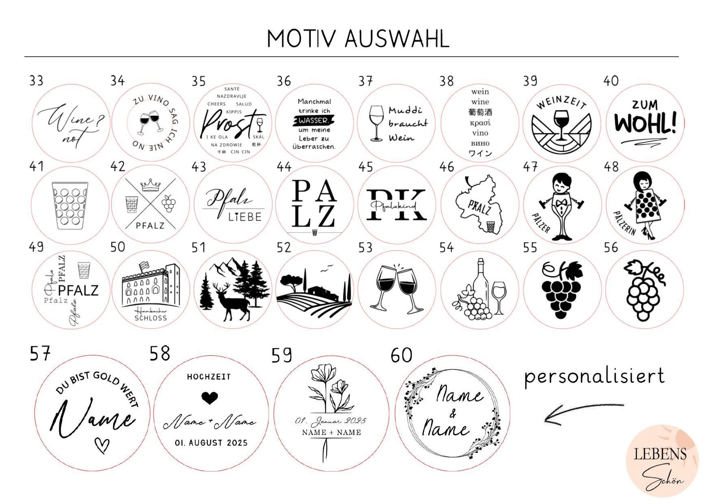 Edelstahl Untersetzer mit Affirmationen, Geschenk für Pfälzer oder Platzkarte