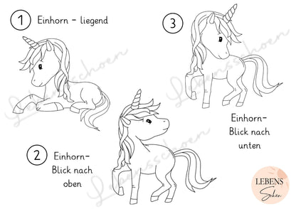 Frühstücksbrett, Vesperbrett und Schneidebrett mit süßem Einhorn