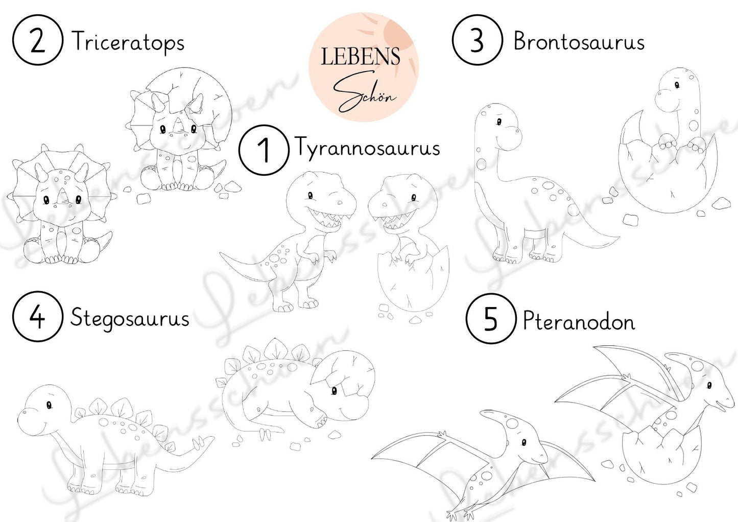 Frühstücksbrett mit süßem Triceratops, Schneidebrett mit Dino Motiv