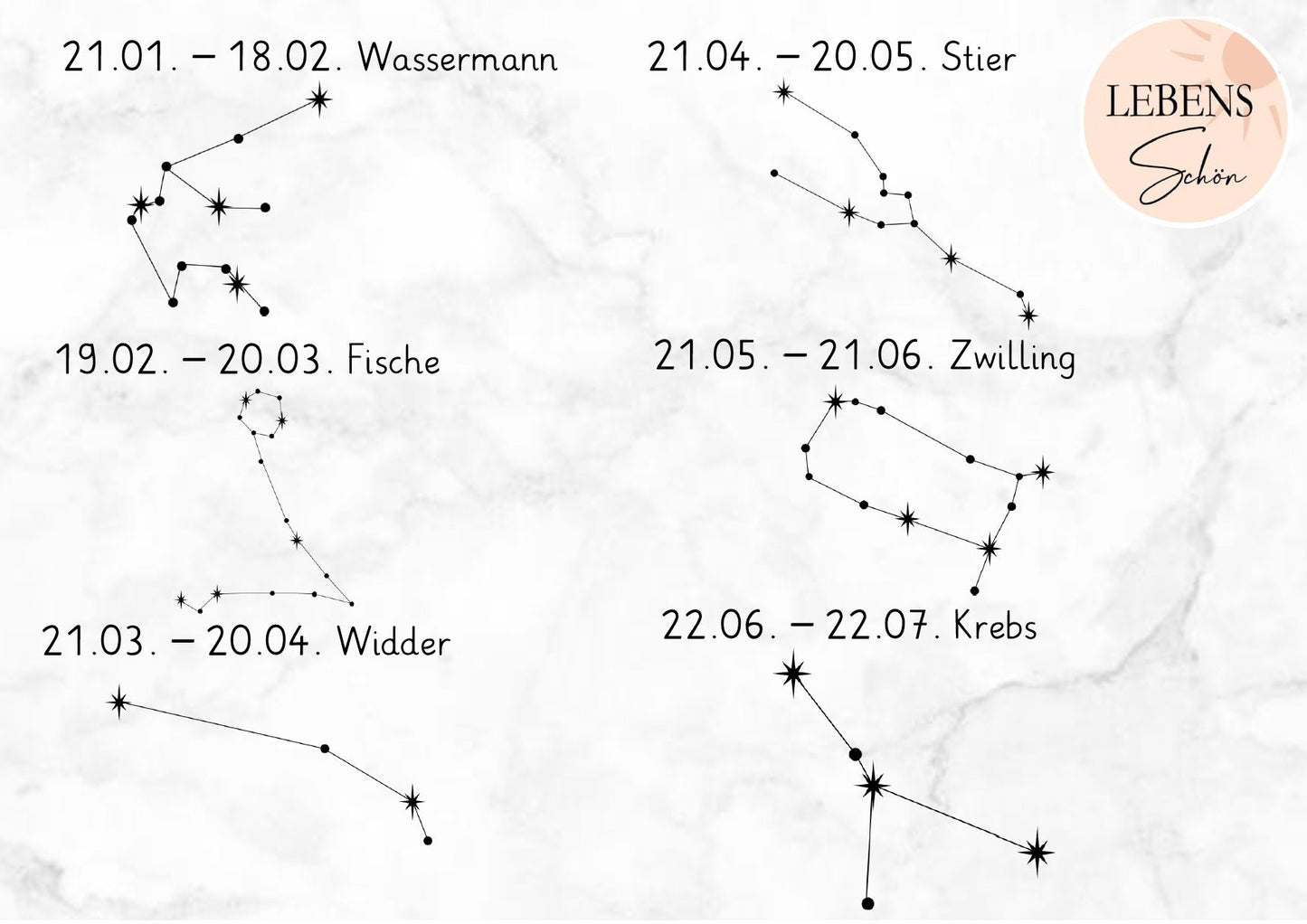 Erinnerungskiste Sternzeichen, Geschenk zur Geburt, Babyparty, Taufe