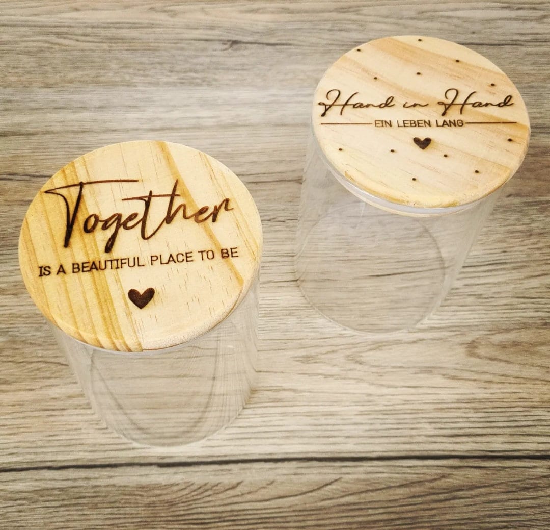 Vorratsglas für die Hochzeit, als Keksdose oder Geldgeschenk
