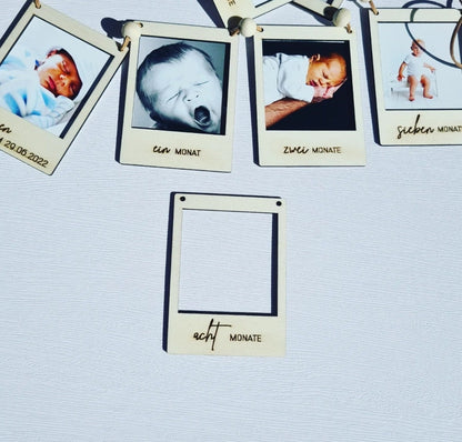Polaroid Girlande für den 1. Geburtstag, DIY Foto Banner & Wanddekoration