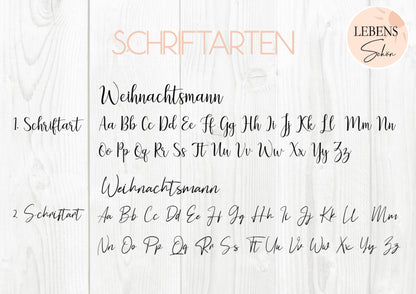 Wunschzettel an den Weihnachtsmann, Holz Brief mit eigener Wunschliste