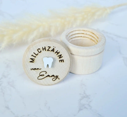 Milchzahndose personalisiert mit 3D Effekt, Aufbewahrung für die Wackelzähne