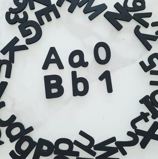 Zubehör für das Sand Tablett, Holz Buchstaben und Zahlen