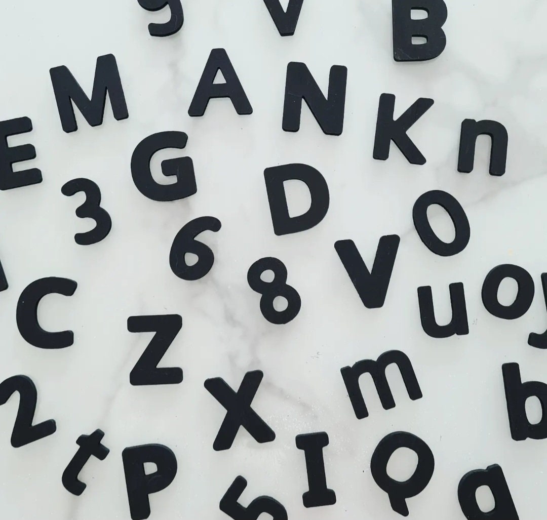 Zubehör für das Sand Tablett, Holz Buchstaben und Zahlen