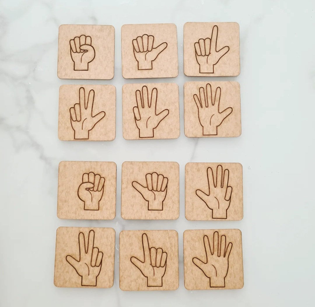 Zubehör für das Sand Schreibtablett, Kraftplex Buchstaben und Finger zählen