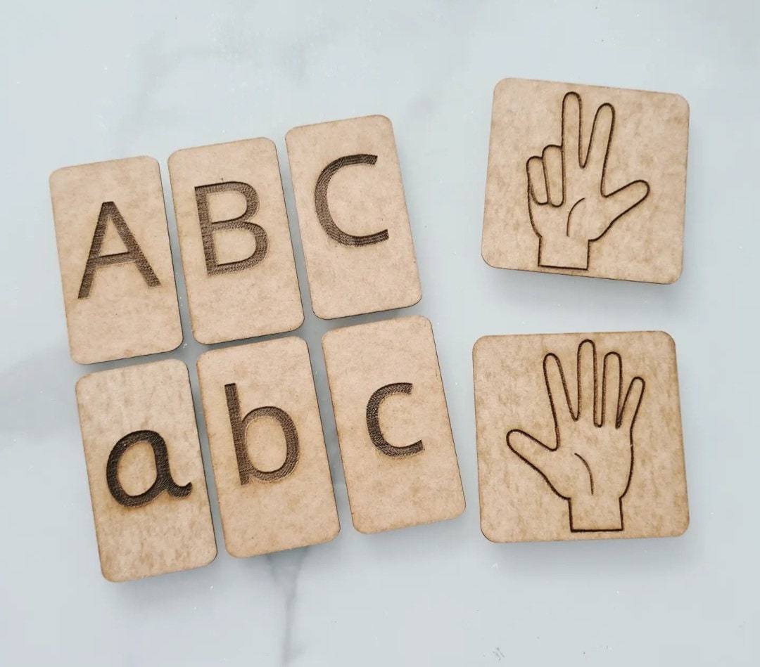 Zubehör für das Sand Schreibtablett, Kraftplex Buchstaben und Finger zählen