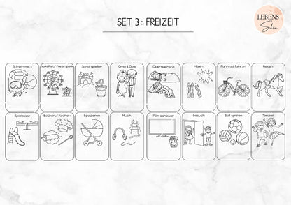 Sonder- und Zusatzkarten für den Tagesplan mit der Leiste, Montessori Tagesablauf