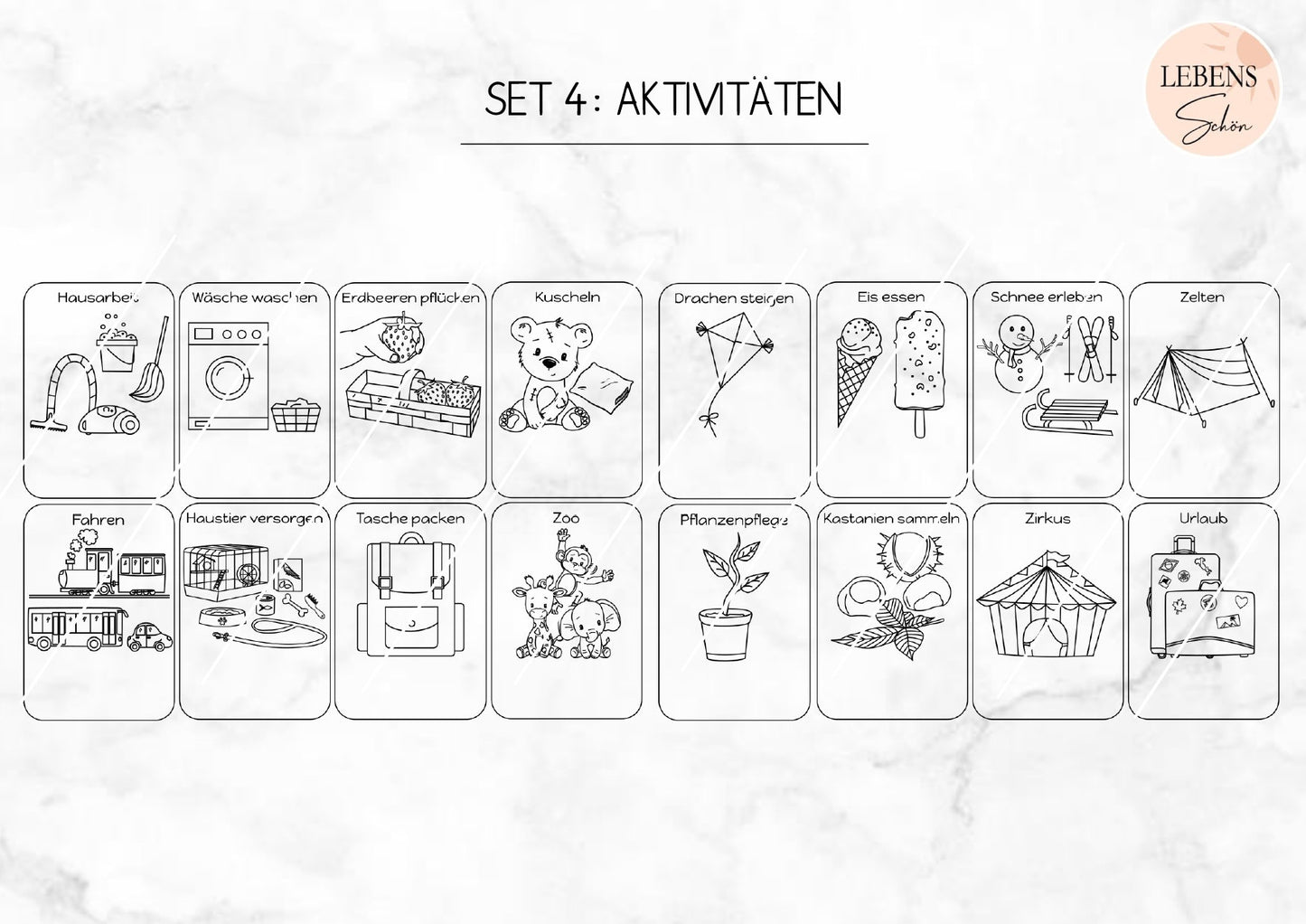 Tagesplan mit Leiste, Ablauf Tagesroutine mit Holz Kärtchen, Montessori Set