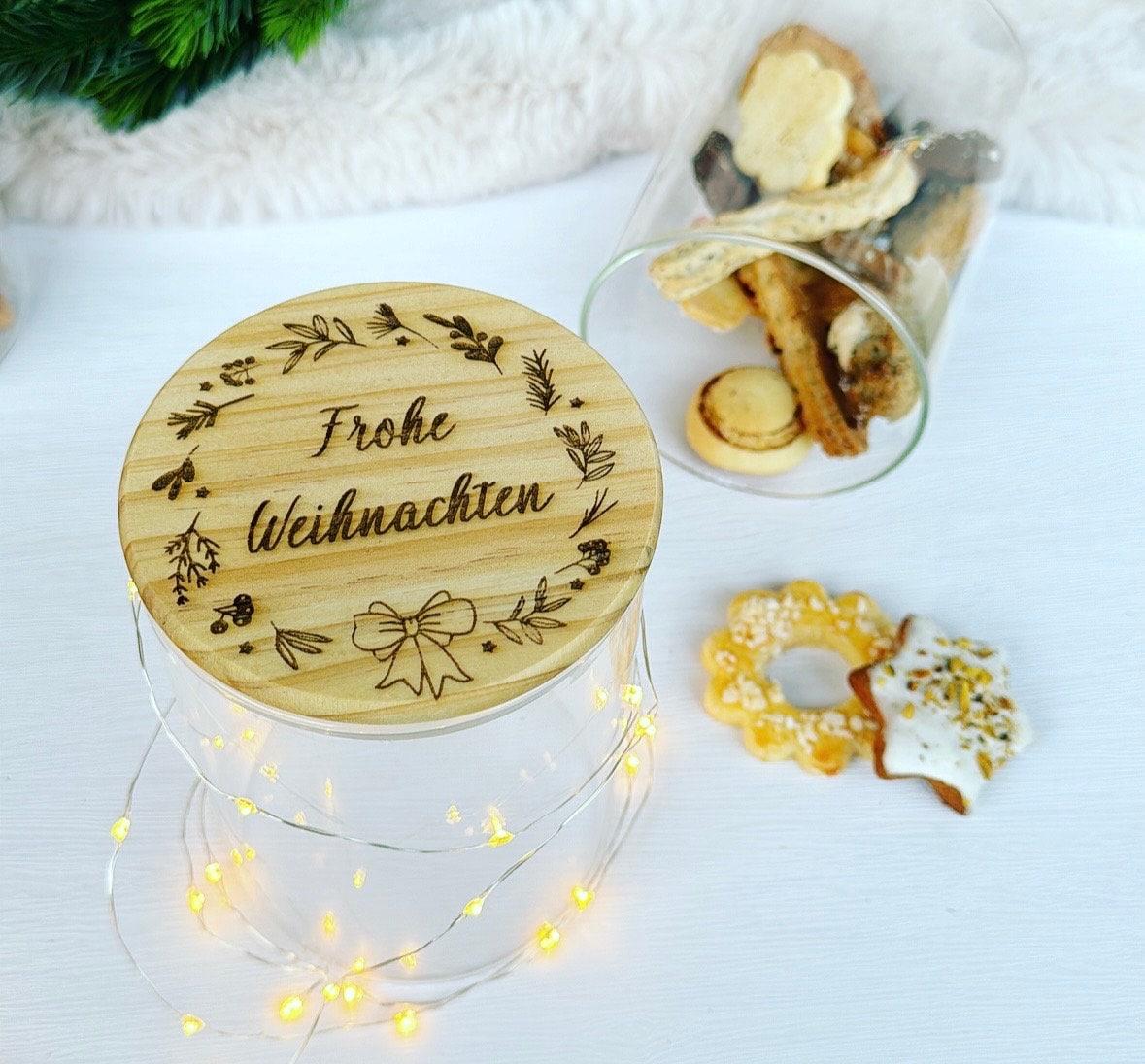 Vorratsglas für Weihnachten, Plätzchen Aufbewahrung
