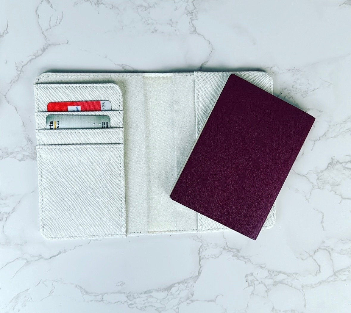 Kofferanhänger & Reisepass Hülle, Leder Reise Travel Set, zur Gepäck Kennzeichnung