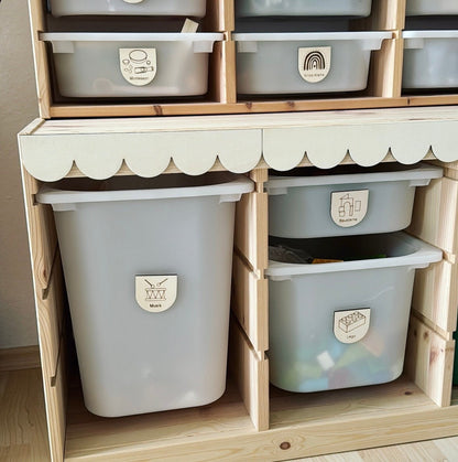 Zierleiste Holz natur, Dekoration im Kinderzimmer für Ikea Trofast