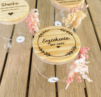 Vorratsglas Danke, Abschiedsgeschenk für Erzieher, Lehrer, Tagesmutter & Hebamme