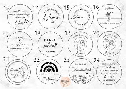 Vorratsglas Danke, Abschiedsgeschenk für Erzieher, Lehrer, Tagesmutter & Hebamme