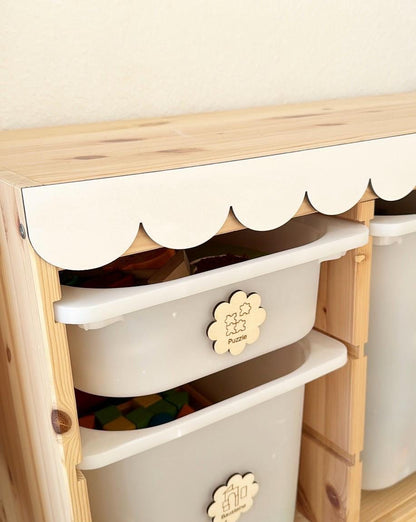 Zierleiste Holz farbig, Kinderzimmer Dekoration für Ikea Trofast