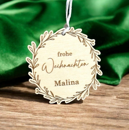 Geschenk Anhänger für Weihnachten, Baumschmuck Kranz Mistelzweig