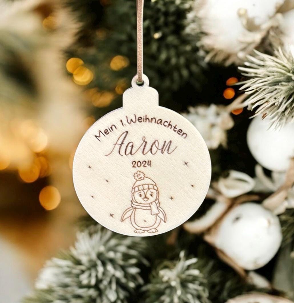 Weihnachtsanhänger, Baumschmuck für mein 1. Weihnachten, mit Tier Motiven