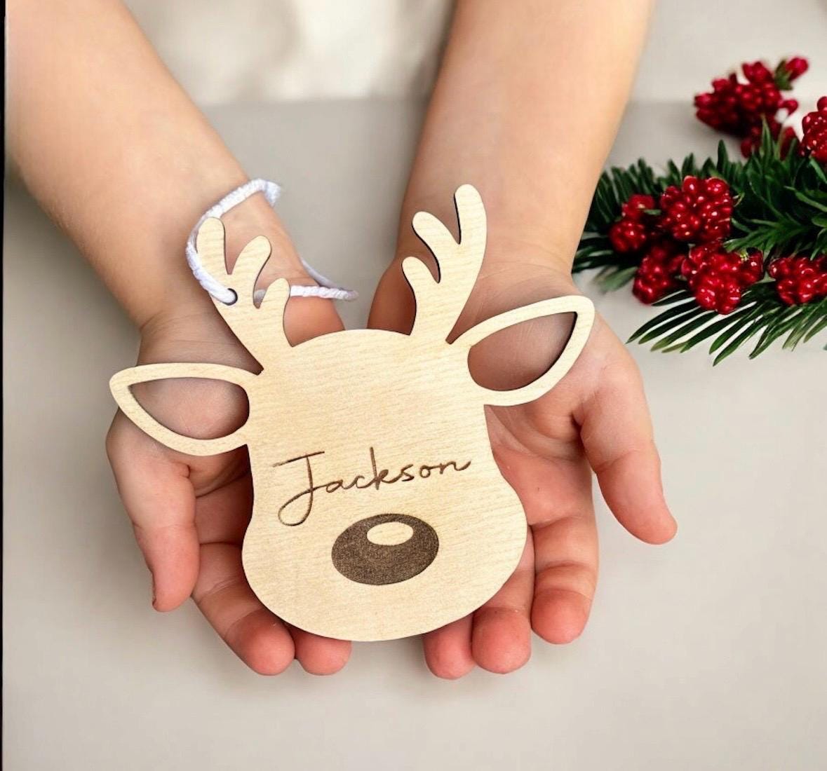 Anhänger Rentier Kopf, Baumschmuck für Weihnachten
