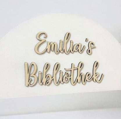 Bibliothek Schild zur Organisation von Büchern, Holz Dekoration für Ikea Trofast Bücherregal