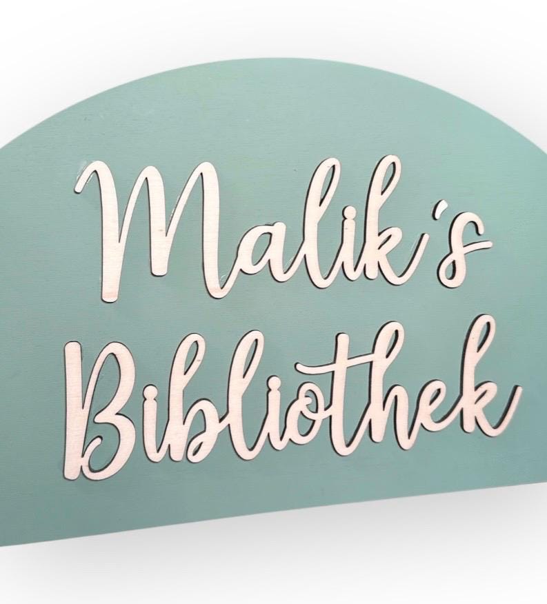 Bibliothek Schild zur Organisation von Büchern, Holz Dekoration für Ikea Trofast Bücherregal