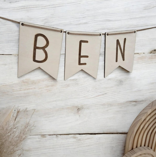 Namensgirlande, Buchstaben Wimpelkette, Kinderzimmer Dekoration