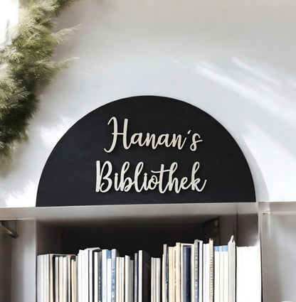 Bibliothek Schild zur Organisation von Büchern, Holz Dekoration für Ikea Trofast Bücherregal