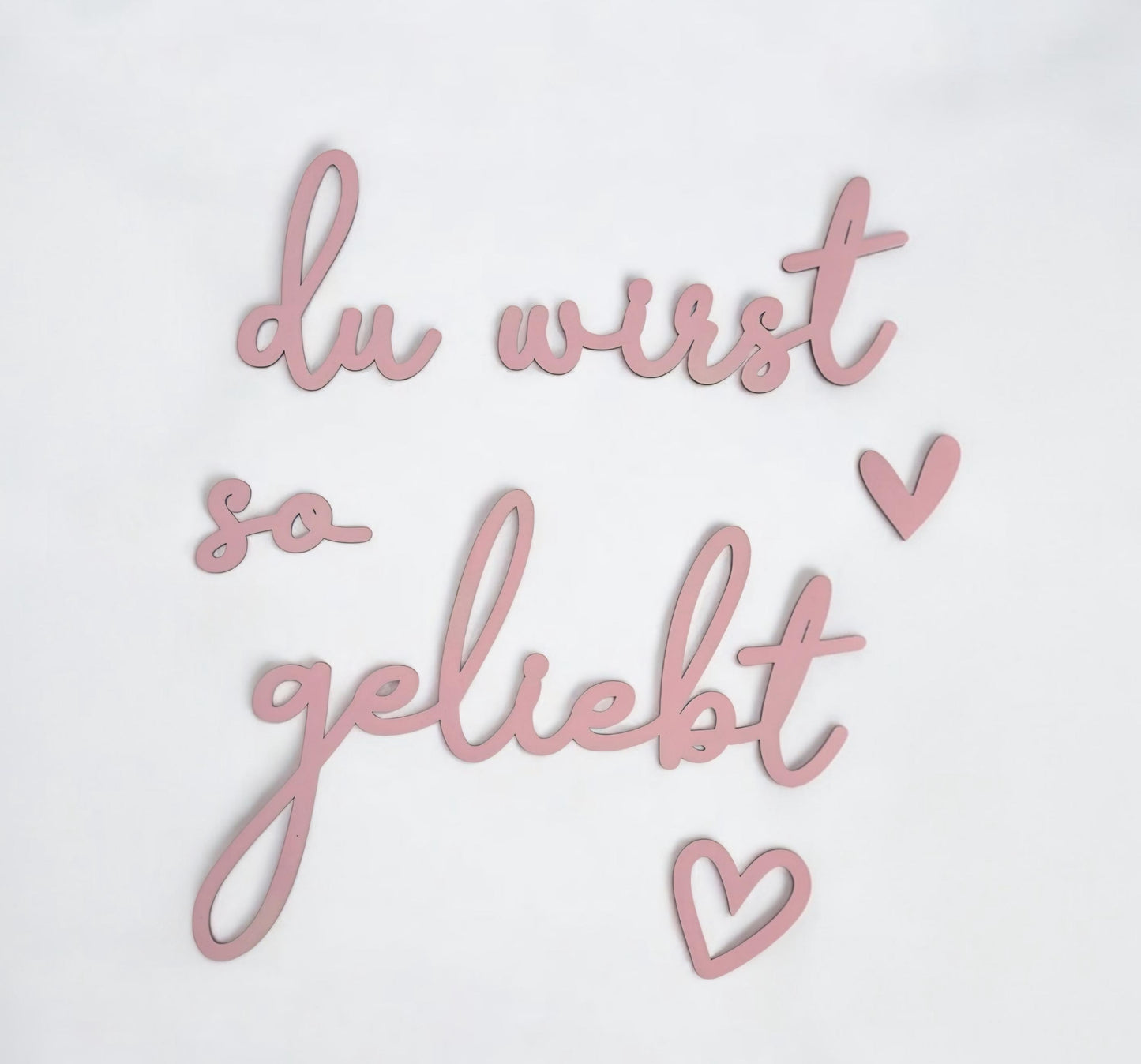 Du wirst so geliebt, Holz Schriftzug, Wand Dekoration im Kinderzimmer