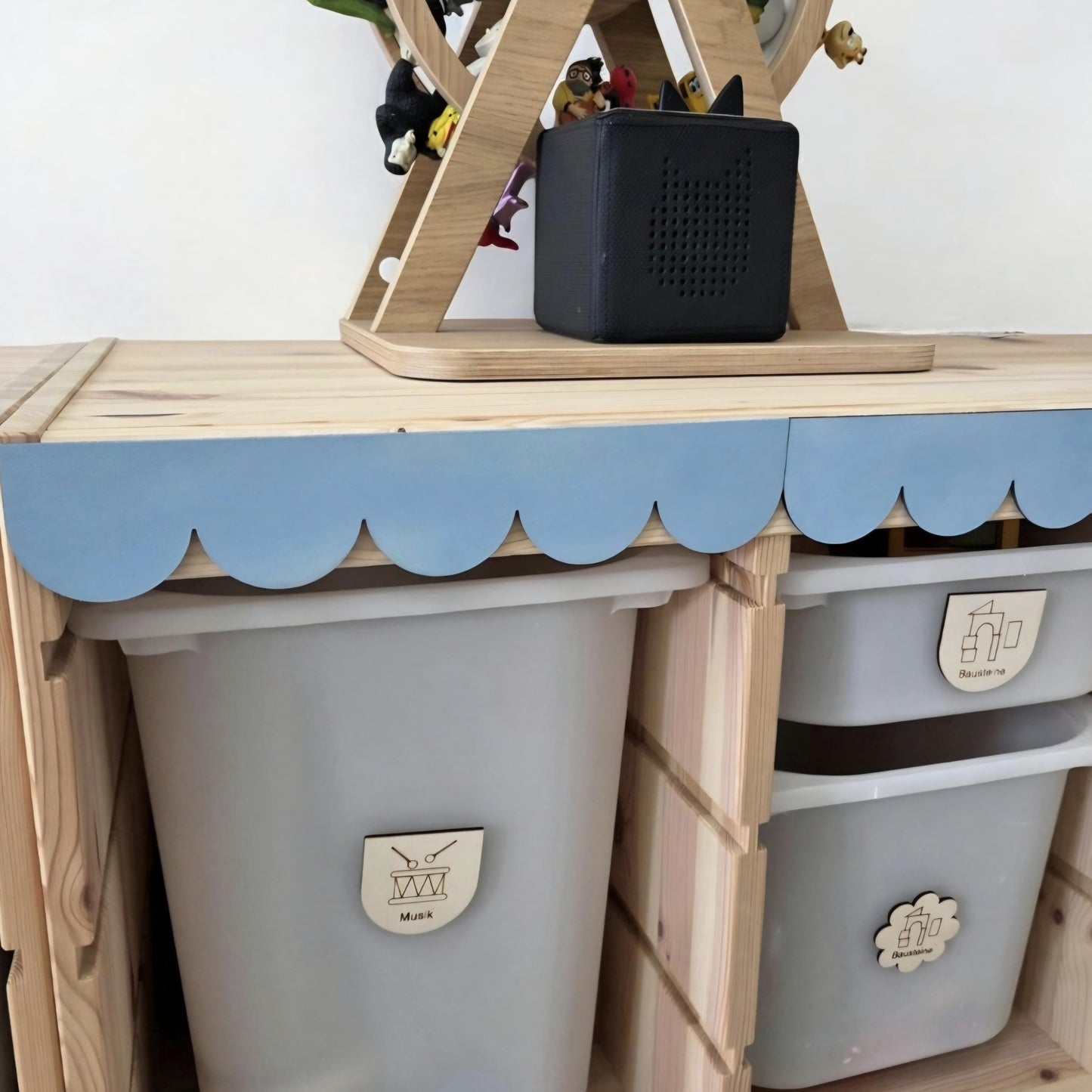 Zierleiste Holz farbig, Kinderzimmer Dekoration für Ikea Trofast