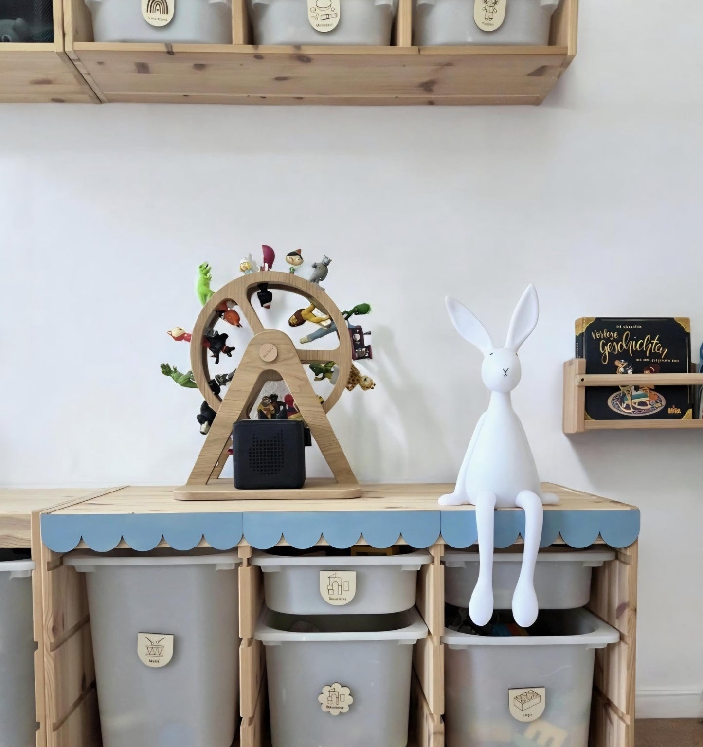 Zierleiste Holz natur, Dekoration im Kinderzimmer für Ikea Trofast