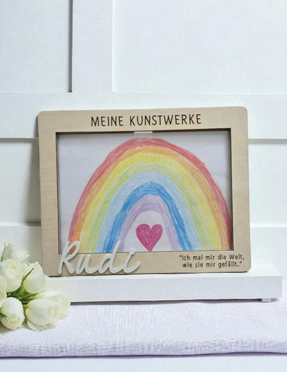 Wechsel Bilderrahmen aus Holz, Aufbewahrung von DIN A4 Kunstwerke