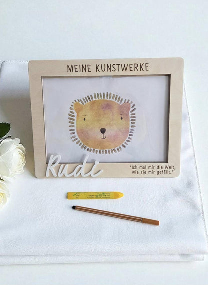 Wechsel Bilderrahmen aus Holz, Aufbewahrung von DIN A4 Kunstwerke