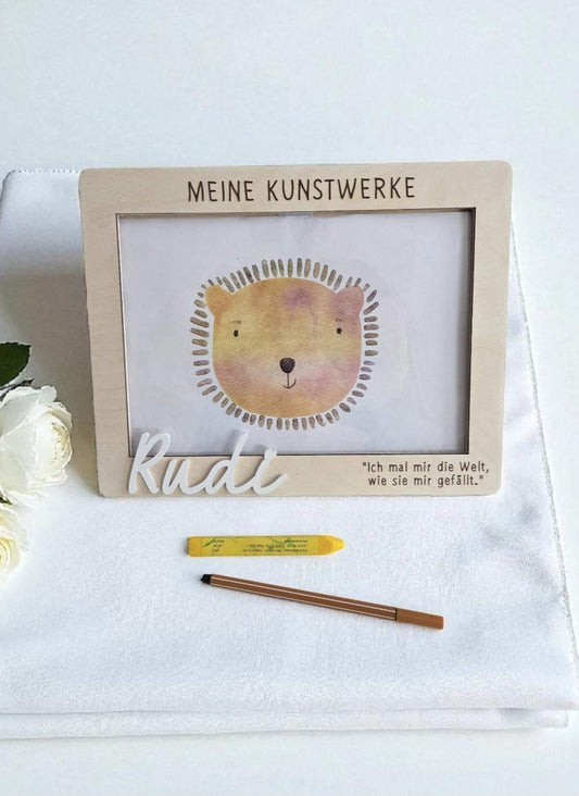 Wechsel Bilderrahmen aus Holz, Aufbewahrung von DIN A4 Kunstwerke