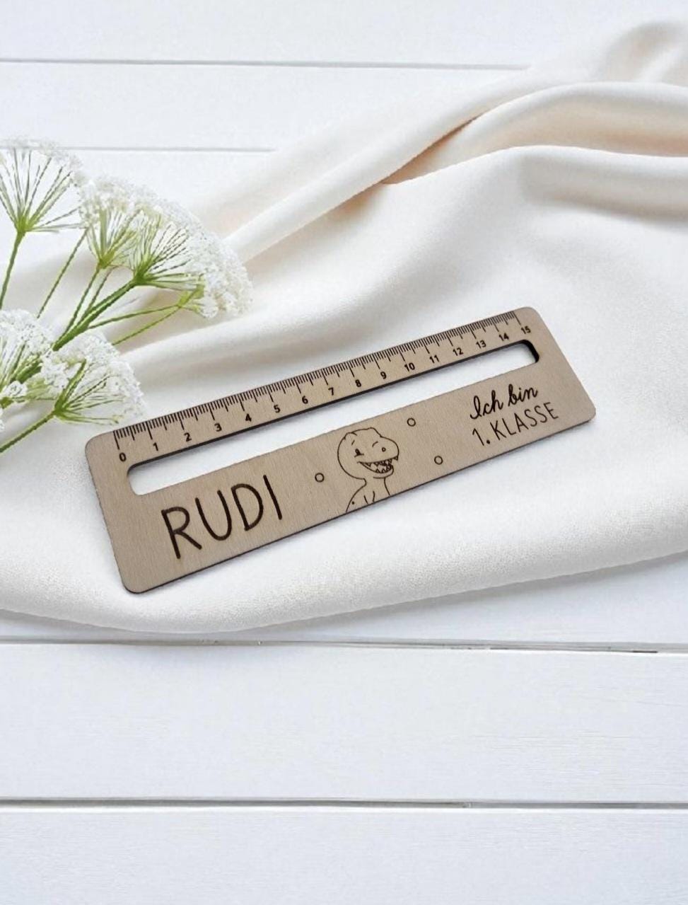 Waldtiere Lesehilfe mit Lineal, Geschenk zur Einschulung, mit Blumen, Tiere, Fahrzeugen oder Dinos