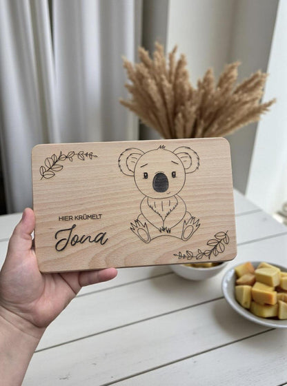 Frühstücksbrett mit süßem Koala, Vesper- und Schneidebrett
