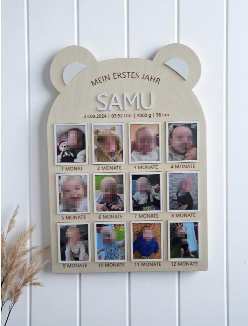 Meilenstein Gänseblümchen Tafel Board Foto Rahmen, Mein erstes Jahr, Dekoration 1. Geburtstag