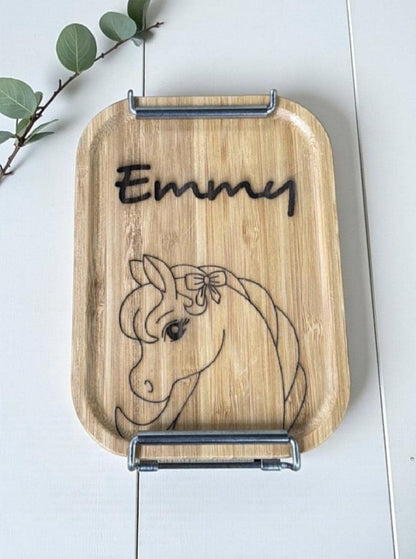 Lunchbox mit Tier Motiven, Dino oder Einhorn, Brotdose, für Picknick, Snacks, Pausenbrot, Frühstück, Geschenk