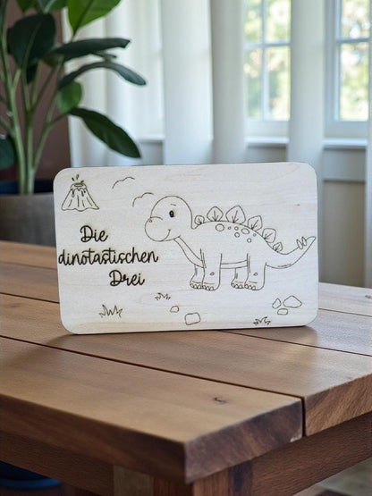 Frühstücksbrett mit süßem Stegosaurus, Vesper- und Schneidebrett
