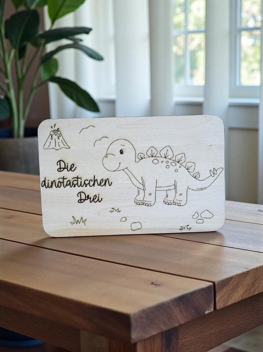 Frühstücksbrett mit süßem Stegosaurus, Vesper- und Schneidebrett