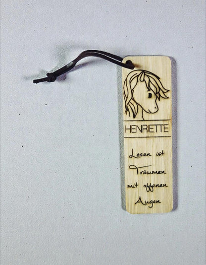 Süßes Pferd Lesezeichen für Kinder, Geschenk zur Einschulung