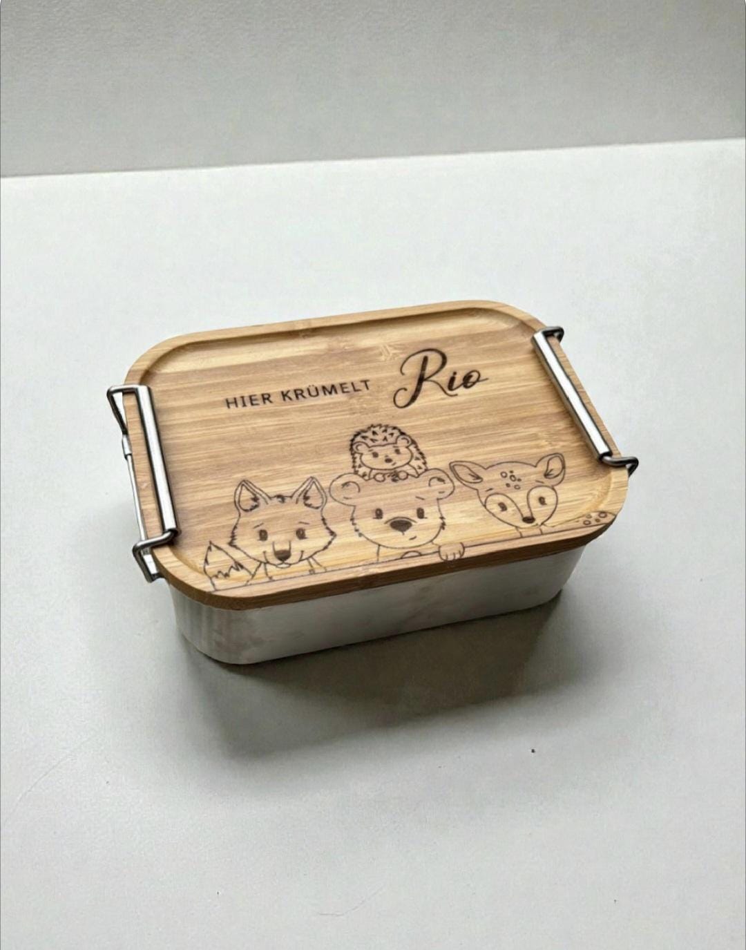 Lunchbox Waldtiere, Brotdose für Picknick, Snacks, Pausenbrot, Frühstück, Geschenk, Schule oder den Kindergarten