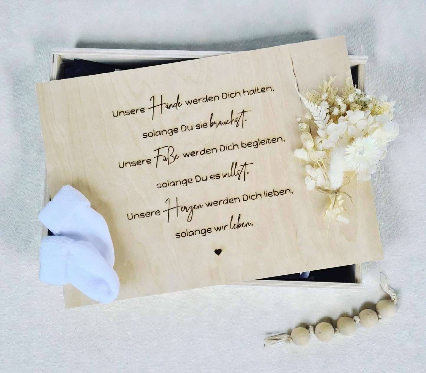 Erinnerungskiste Pusteblume, Geschenkidee zur Geburt, Taufe, Hochzeit, Babyparty