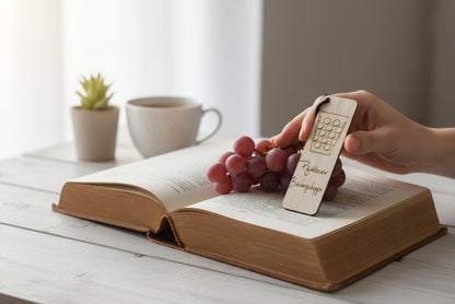 Pfälzer Bücherschoppe mit Dubbeglas Motiv, Lesezeichen für ein Buch für Pfälzer